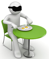 לאכול בעיניים סגורות